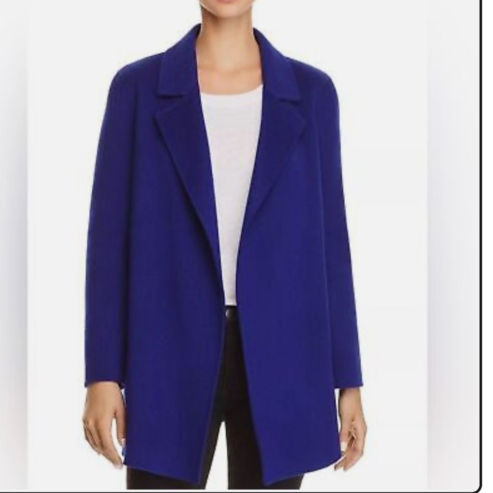 Theory Clairene Wool & Cashmere Coat in Cosmic Blue